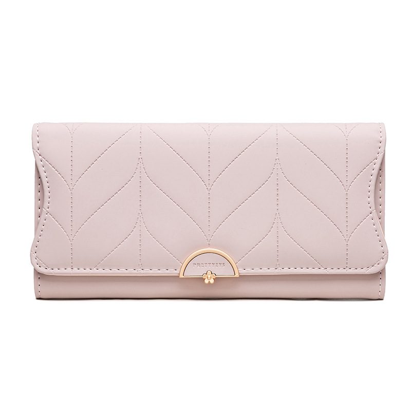 Ny Dame Lang Lommebok Motespenne Pu Clutch Lommebokveske