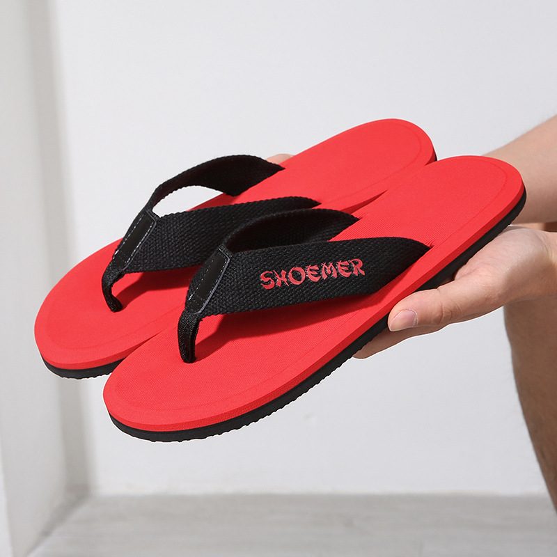 2024 Nye Sommer Gummi Strandflip Flops For Menn Motesandaler Tøfler Sko