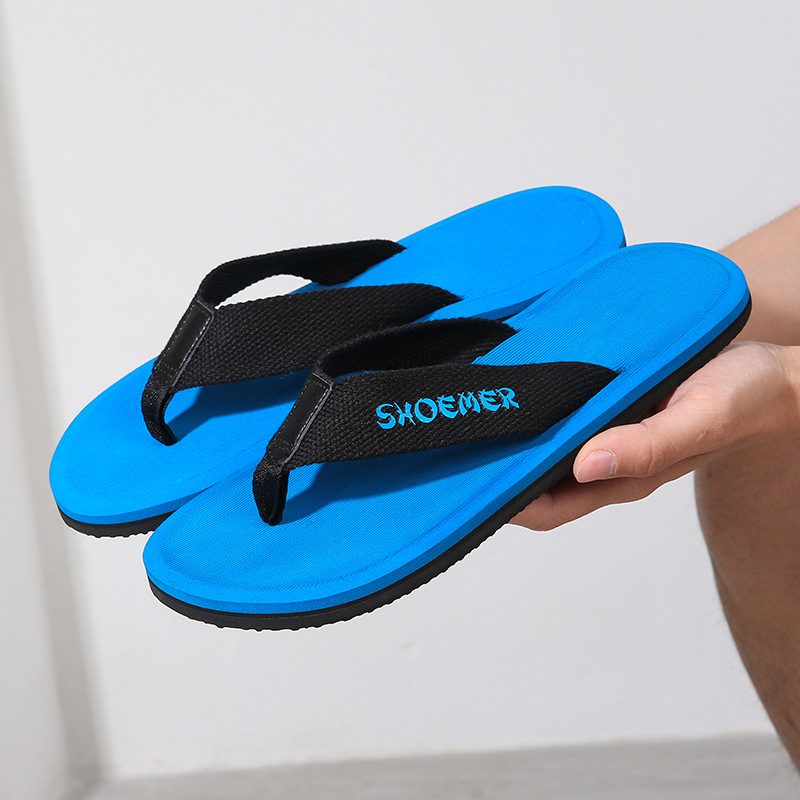 2024 Nye Sommer Gummi Strandflip Flops For Menn Motesandaler Tøfler Sko