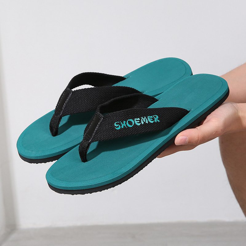 2024 Nye Sommer Gummi Strandflip Flops For Menn Motesandaler Tøfler Sko