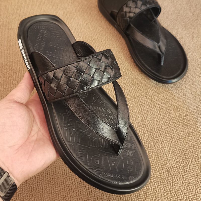 2024 Sommer Nye Menns Flipflops Strandsko Vevde Retro Sandaler Tøfler Sko Herre