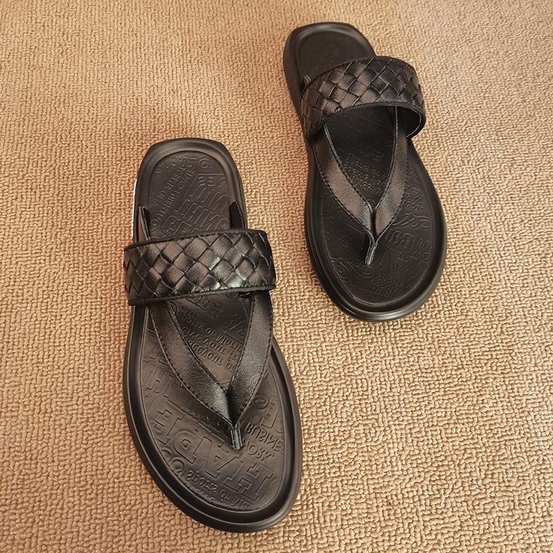 2024 Sommer Nye Menns Flipflops Strandsko Vevde Retro Sandaler Tøfler Sko Herre