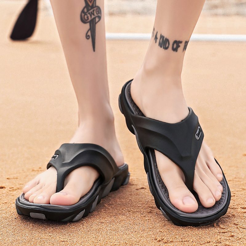 2024 Sommer Trendy Tøfler Utendørs Flip Flops Stor Størrelse Menn Fritidssandaler Strandsandaler Herre