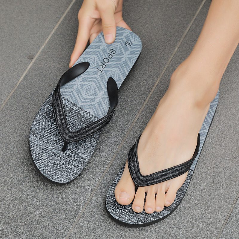 Flip Flops Herre 2024 Sommer Sklisikre Sandaler Tøfler Sko Klem Trend Slitasjebestandige Strandsko Menn