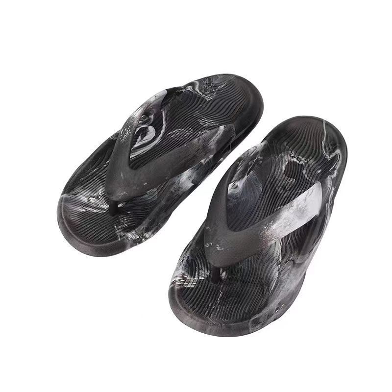 Flip-flops Herre Sommer Ny Streamer Gradient Blandet Farge Tykk Bunn Trendy Myk Sklisikre Sandaler Tøfler Sko