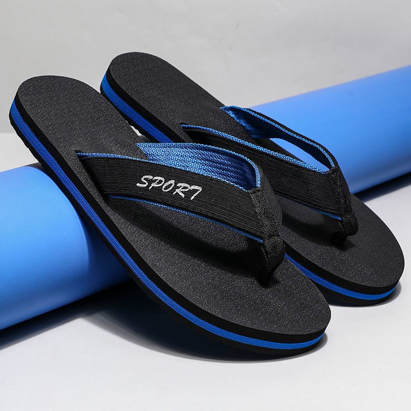 Flip-flops Med Tykke Såler Herre Sommer-sklisikre Slitesterke Trendy Flip-flop Strandsandaler Tøfler Sko