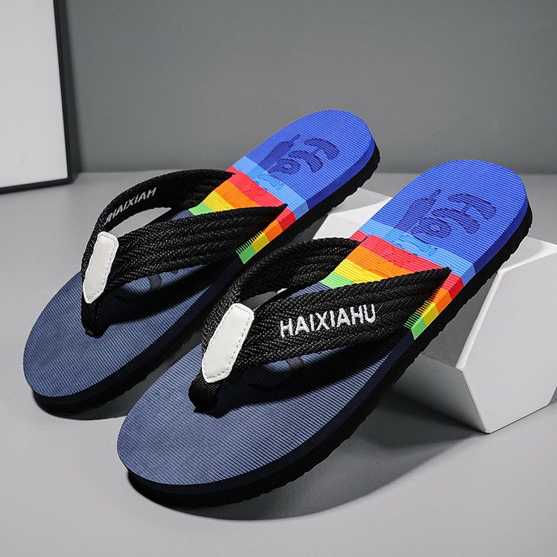 Herretøfler Klype Webbing Flip-flops Hjemme Innendørs Lette Tøfler Utendørs Strandsandaler Herre Stor Størrelse Mann