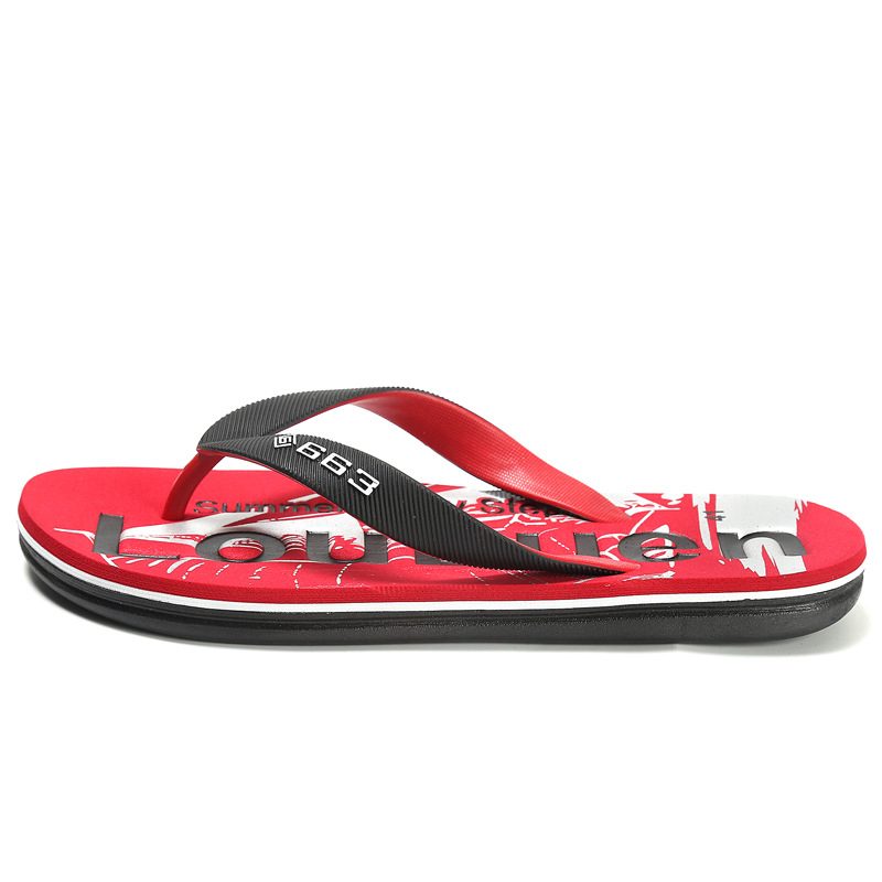 Luluan Summer Flip-flops For Menn Utendørs Tykksålede Herretøfler Uformelle Sandaler Tøfler For