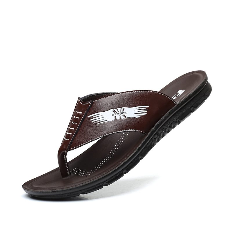 Sommer Nye Menns Sandaler I Store Størrelser Tøfler Trendy Flip Flops Sko Uformelle Strandsandaler Herresko Menn