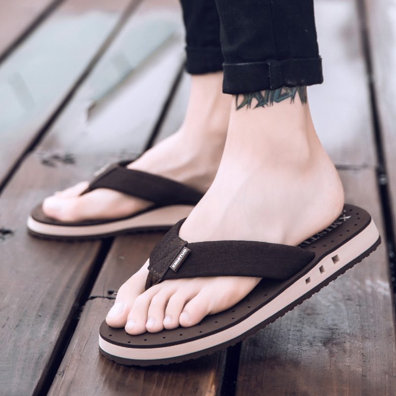 Store Størrelse Tøfler 464748 Sommerflip Flops Herre Sandaler Sko Strandsko Flip