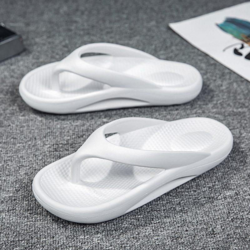 Store Størrelse Tøfler Sommer Trend Menn Flip Flops Tykk Bunn Par Høye Elastiske Strandsandaler Sko