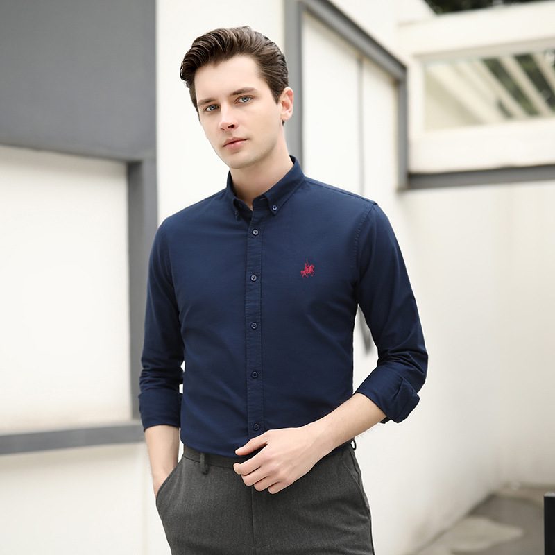 Herreskjorte Langermet Business Casual Workwear Slim Fit