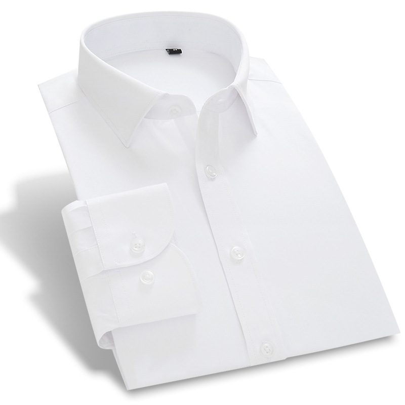 Herreskjorte Langermet Lapel Formal White