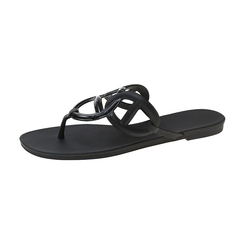 2024 Nye Gris Nese Flip-flops Sko Dame Sommer Flat Casual H Familie Kjede Sandaler Tøfler