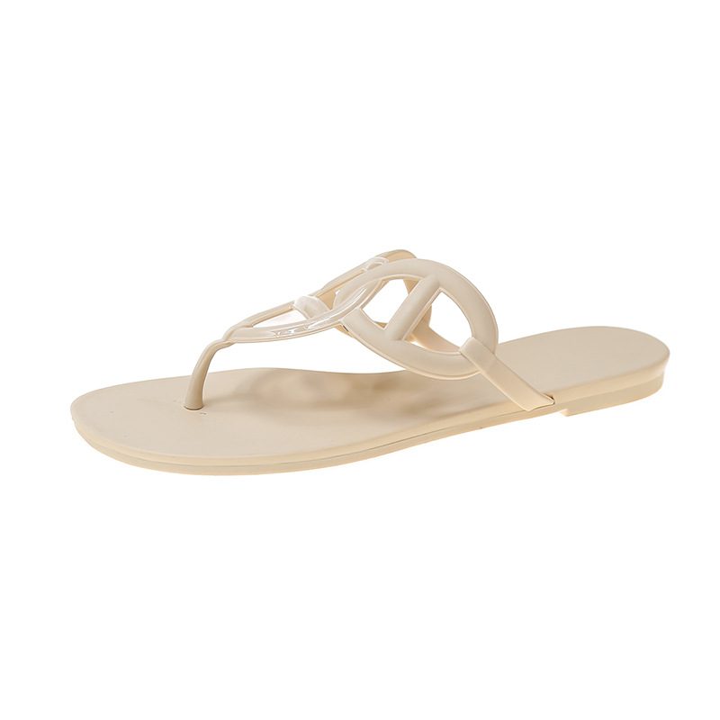 2024 Nye Gris Nese Flip-flops Sko Dame Sommer Flat Casual H Familie Kjede Sandaler Tøfler