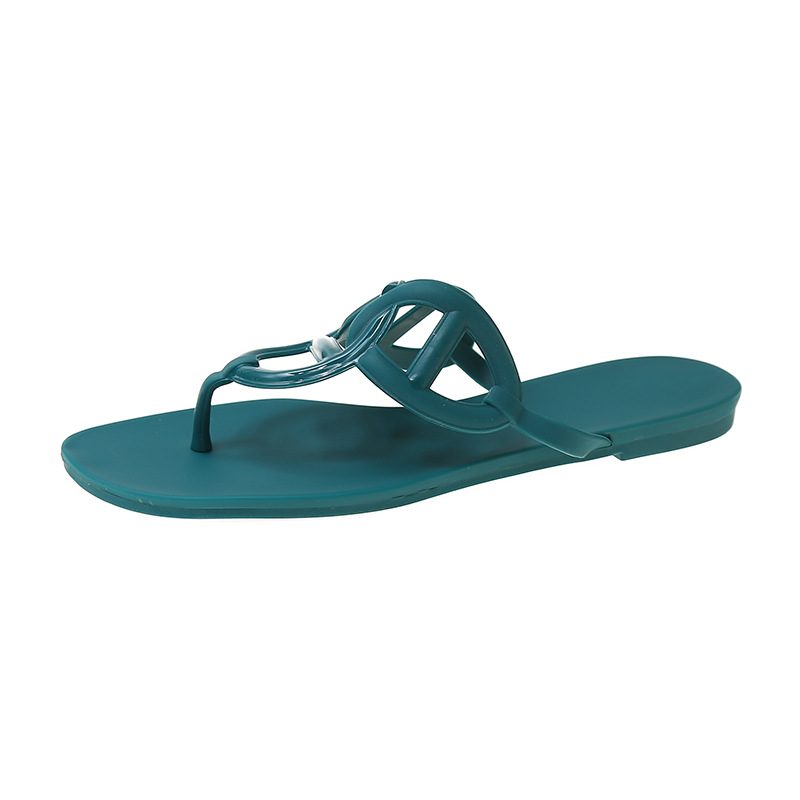 2024 Nye Gris Nese Flip-flops Sko Dame Sommer Flat Casual H Familie Kjede Sandaler Tøfler