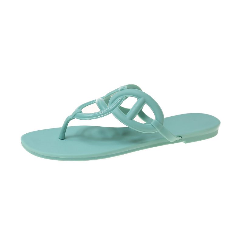 2024 Nye Gris Nese Flip-flops Sko Dame Sommer Flat Casual H Familie Kjede Sandaler Tøfler