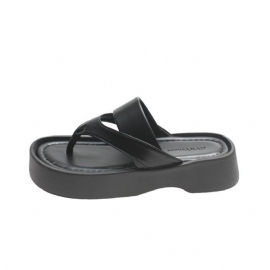 Fasjonable Flip Flops Kvinner Sommer Ny Muffins Tykk Bunn Komfortabel Casual Flop Sandaler Tøfler