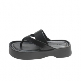 Tøfler For Damer 2024 Sommer Nye Cross Belte Flip Flops Mote Tykk Bunn Sandaler Strandsandaler