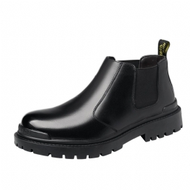 Chelsea Boots Høst Korte Støvler Trendy Menn Svart Mid-top Martin