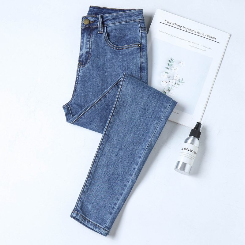 Damejeans Høy Midje Stretch Skinny Blue