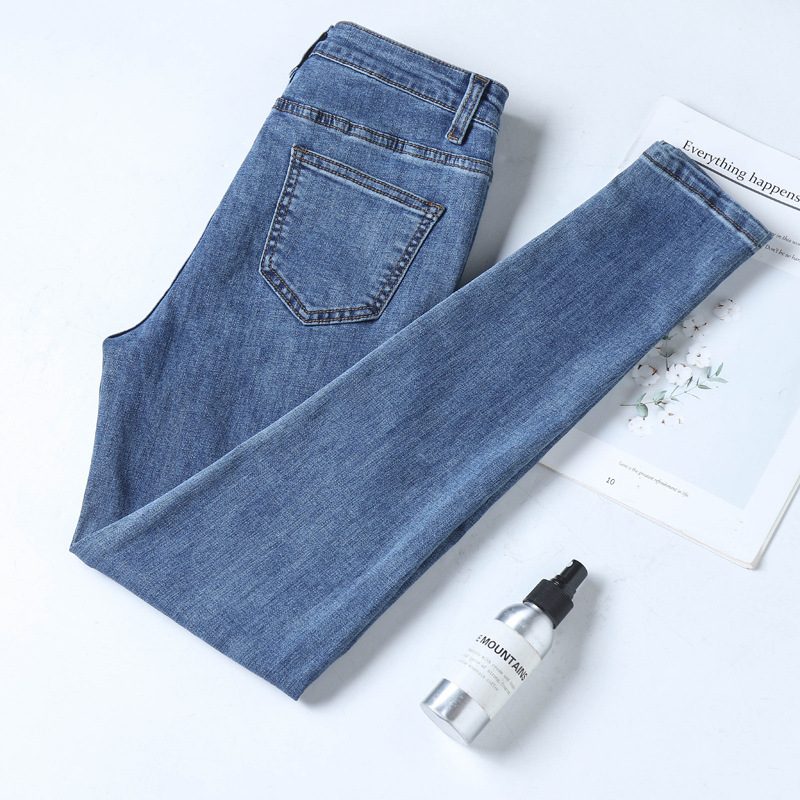 Damejeans Høy Midje Stretch Skinny Blue