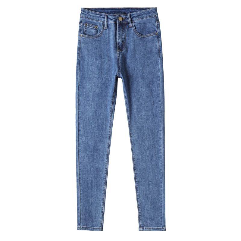 Damejeans Høy Midje Stretch Skinny Blue