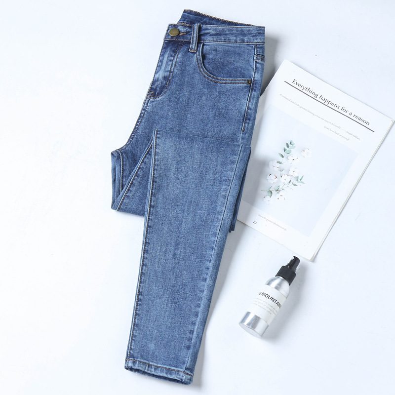 Damejeans Høy Midje Stretch Skinny Blue