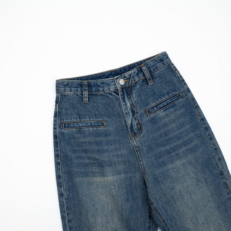 Damejeans Vintage Bootcut Løs Høy Midje