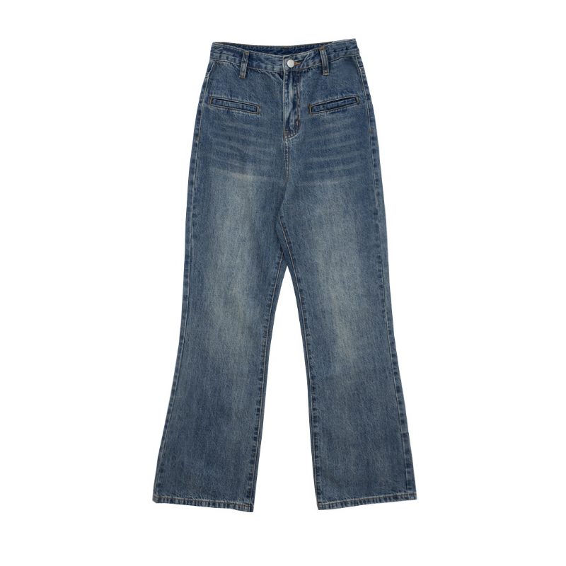 Damejeans Vintage Bootcut Løs Høy Midje