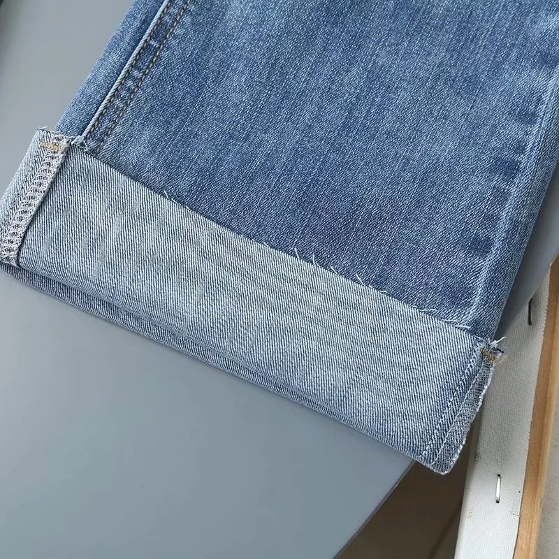 Fritidsbukser For Kvinner Myk Høy Bootcut-denim