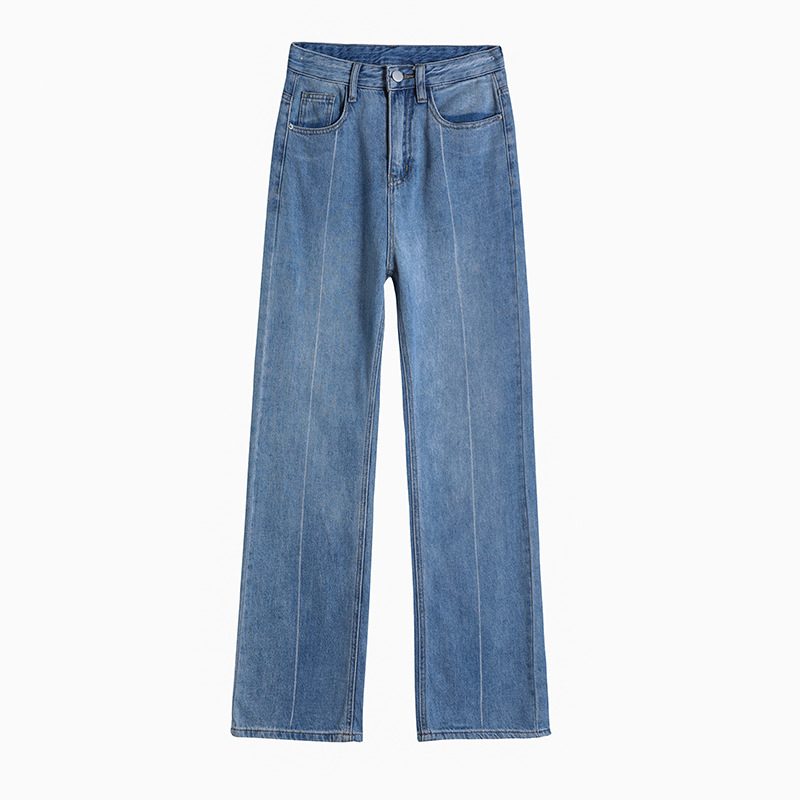 Jeans Med Høy Midje Rett Mote For Kvinner