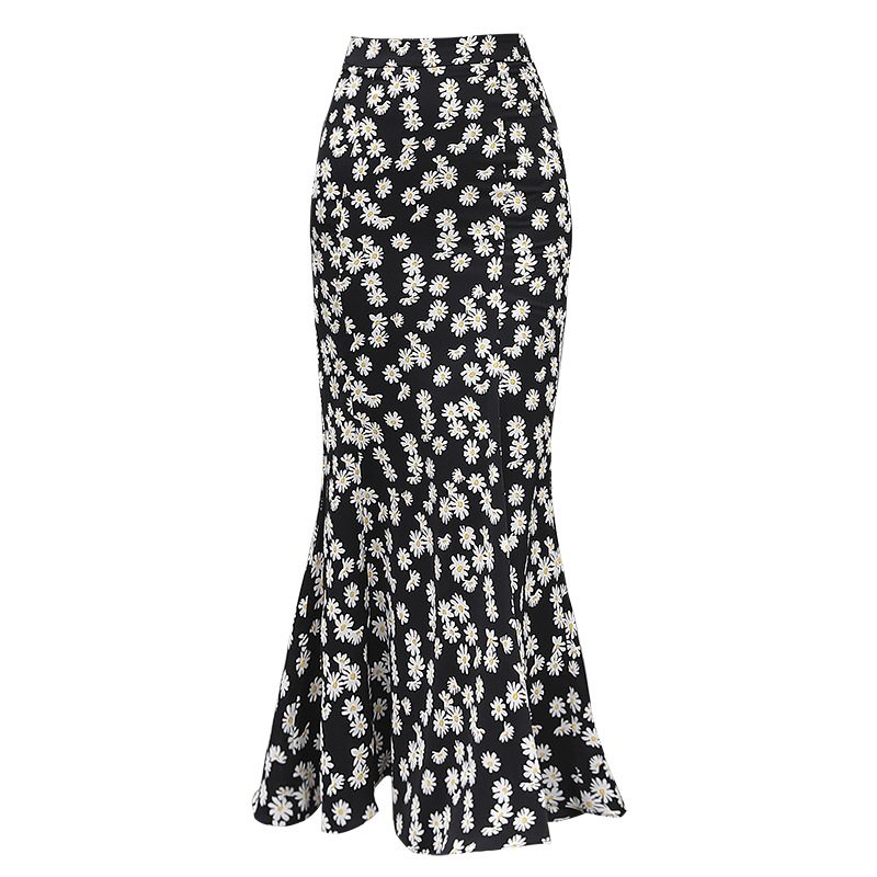 Tusenfryd Skjørt Floral Wrap Hip Havfrue Langt