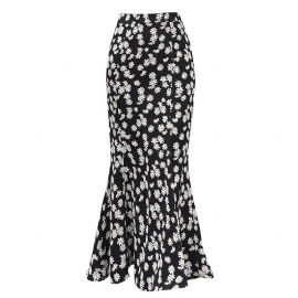 Tusenfryd Skjørt Floral Wrap Hip Havfrue Langt