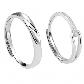 Design Mote Rupert's Tears Couple Ring High-end Sense Open Kvinne