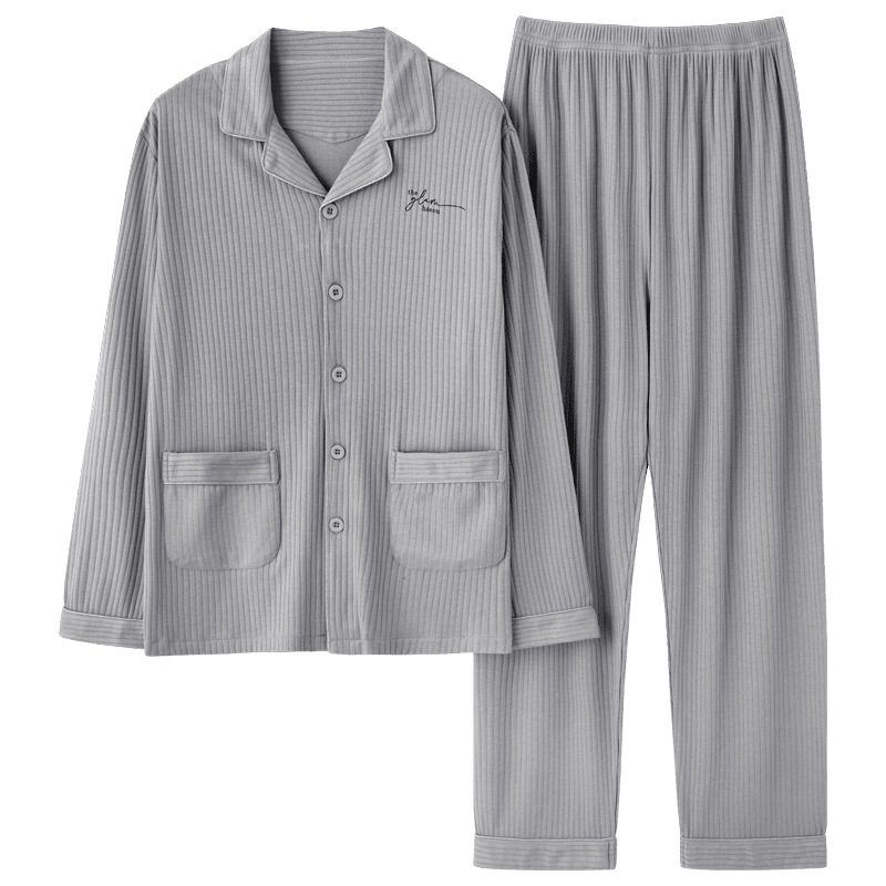 Pyjamas For Menn Cotton Loungewear-sett Cardigans