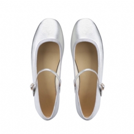 2024 Vår Og Høst Ny One Word Belte Doudou Shoes Shallow Mouth Flat Ballet Flats