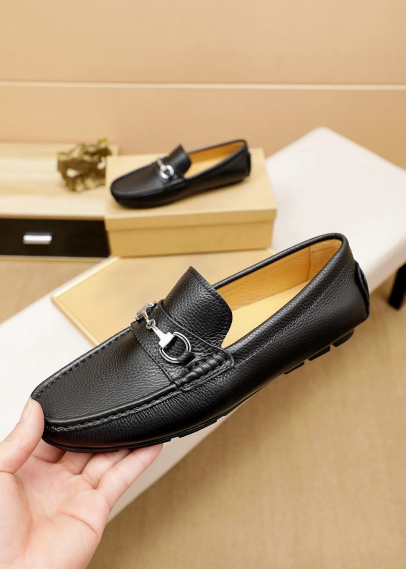 High-end Leather Loafers Moccasin Dress Sko