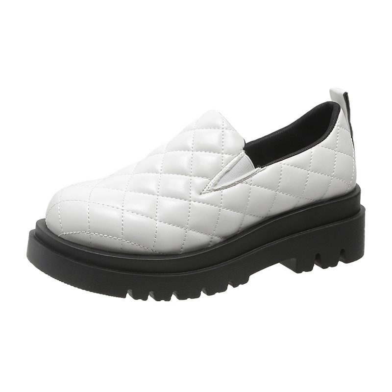 Loafers Kvinners 2024 Vår Nye Store Brødsko Tykksåle Slip-on Trendy Uformelle Flate Sko