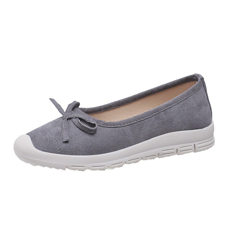 Shallow Mouth Flate Sko Dame 2024 Høst Nye Slip-on Loafers Muffins Myk Bunn Erter Sko Kvinner