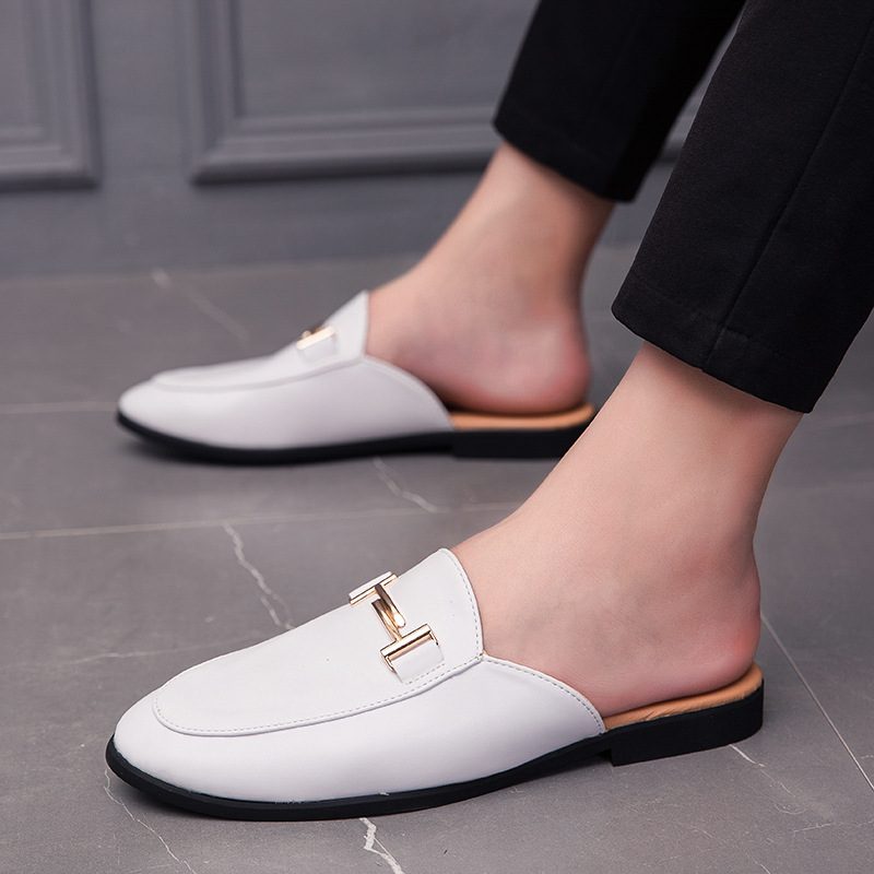 Baotou Tøfler Herre Sommer Slip-on Casual Erteskinn Sandaler