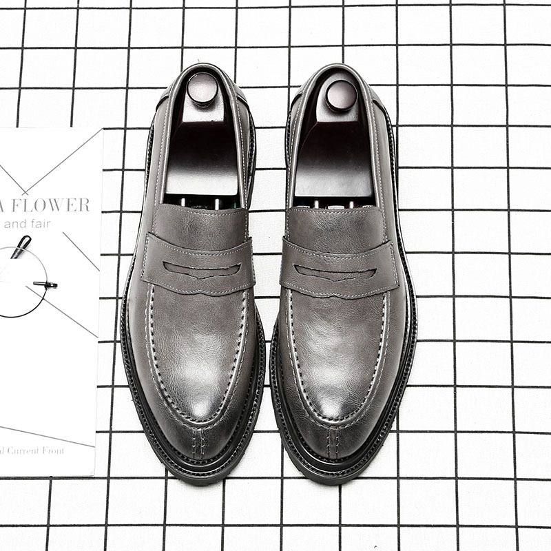 Doudou Sko Menns Trend Slip-on Loafers Forretningsformell Slitasje Pustende Fritidssko