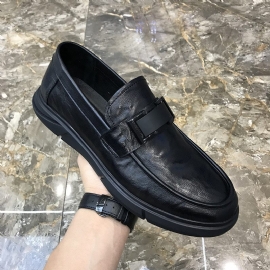 Ekte Doudou-sko Herre 2024 Nye Slip-on Loafers Svarte Skinnsko For Menn