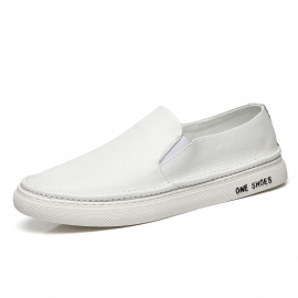 Ekte Skinn Herre 2024 Ny Høst Og Vinter Slip-on Uformelle Sneakers Loafers Trend