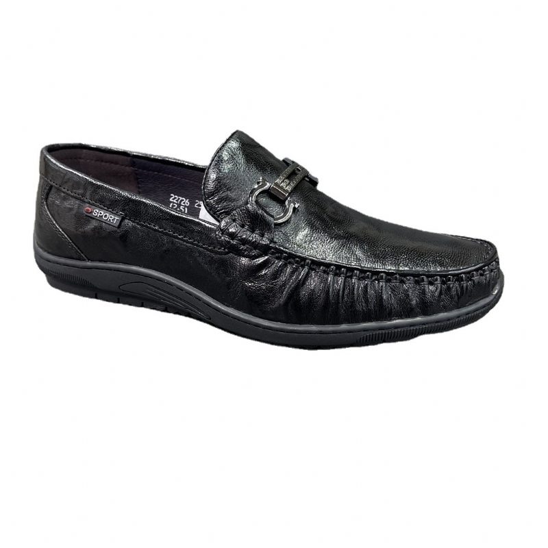 Flat Grunt Munn Slip-on Erter Sko Saueskinn Metall Spenne Mote Loafers