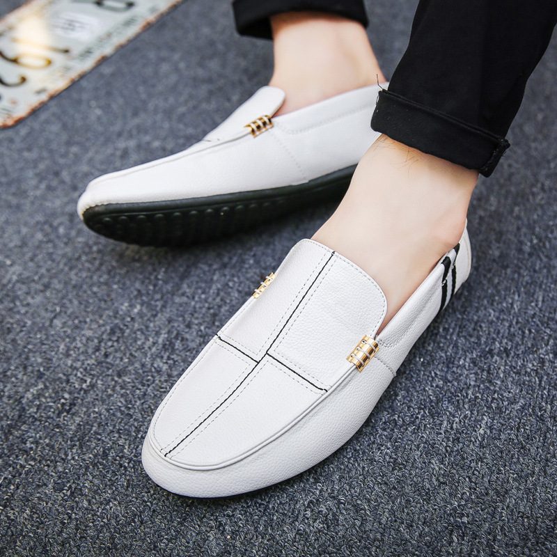 Herresko 2024 Nye Erter Sko Herre Slip-on Spring Loafers Hvite Fritidssko