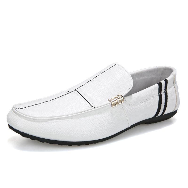 Herresko 2024 Nye Erter Sko Herre Slip-on Spring Loafers Hvite Fritidssko