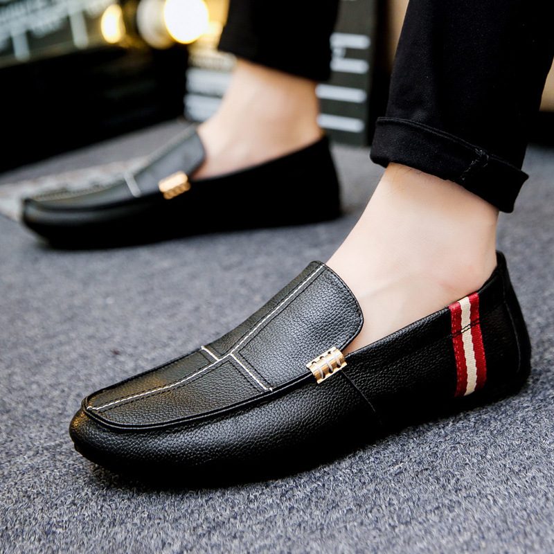 Herresko 2024 Nye Erter Sko Herre Slip-on Spring Loafers Hvite Fritidssko