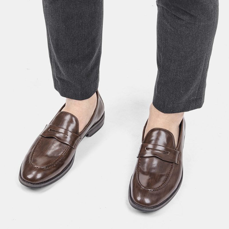 Herresko Plus Size Herre Fritidskjole Sko Slip On Penny Sko Sommer Kjøresko Loafers