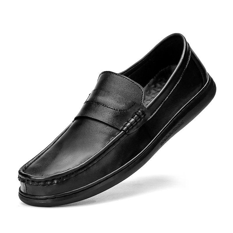 Høst- Og Vinternye Doudou-sko Herreskinn Førersko Myk Såle Slip-on Business Casual Dress Sko Herre Stor Størrelse